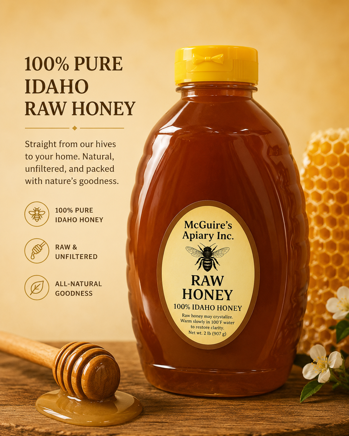 2lb Raw Honey
