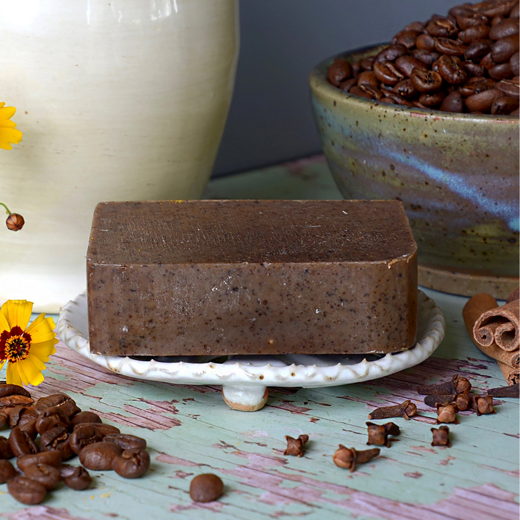 Exfoliating Spiced Coffee Donkey Milk Soap  4.5 oz